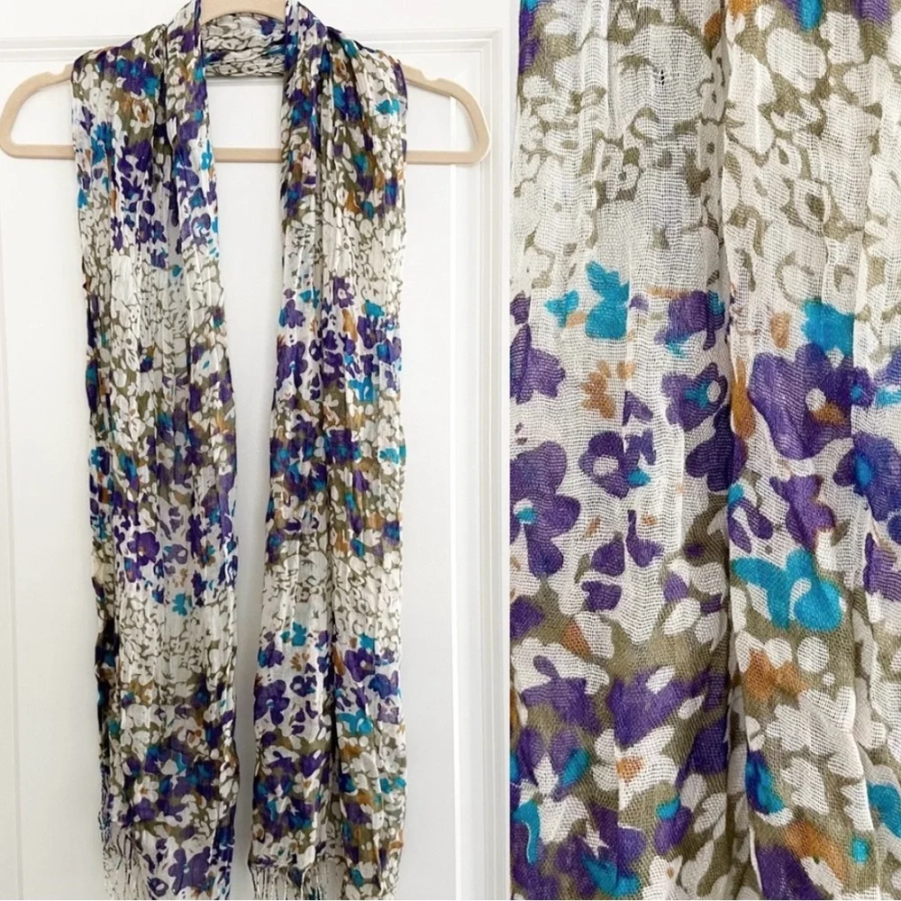 Floral Print Lightweight Scarf - Wrap / Shawl